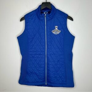 St. Louis Blues NHL Hockey 2019 Champions Blue Quilted Vest Size L NWT